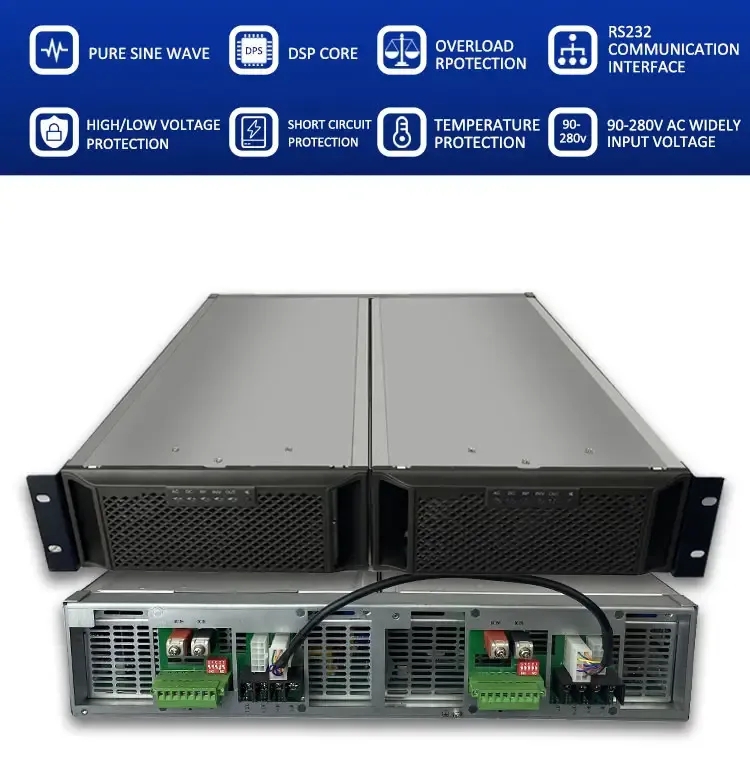 AC модулен инвертор, с горещи сменяеми модули, които могат да се свързват успоредно